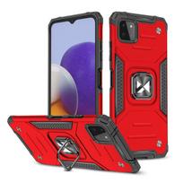 Apsauginis dėklas su magnetiniu laikikliu Samsung Galaxy A22 4G, raudonas