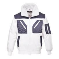 Dviejų spalvų striukė "Pilot White", 5XL, nuimamas pamušalas ir rankovės, 5XL
