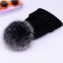 (suaugusiųjų dydis(49-59cm)vilna juoda lapės kailis 2)2024 Nauja žieminė kepurė prabangios kokybės Lapės kailinės kepurės beanie Aukštos kokybės Mergaičių moteriškos žieminės kepurės moterims, suaugusiojo dydis (49-59 cm) vilnos juodos lapės kailis 2