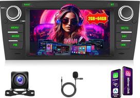 [Android 15 2G + 64G] Inefala automobilinis radijas BMW E90 2005-2012 m., belaidis Carplay ir Android automobilis, 7 colių jutiklinio ekrano radijas Bluetooth 2 DIN su GPS/WiFi/Bluetooth/USB/RDS/FM mikrofonu atbulinės eigos kamera
