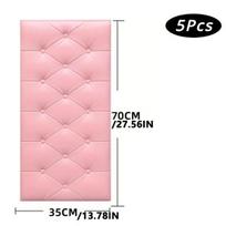 Lipni 3D putplasčio sienų plokštė, rožinė, minkšta,  Rožinis