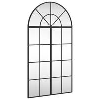 Sieninis veidrodis, juodos spalvos, 60x110cm, geležis, arkinis, 60 x 110 cm