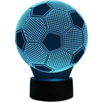 „Elight ILU“ 3D iliuzijos LED naktinė lempa su futbolo kamuoliu, įvairiaspalvė šviesa (25 x 15 cm), maitinama USB