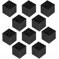 Baldų kojelės 10 vienetų Meblando juodos spalvos 50x50x50