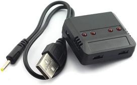 1 vnt. USB įkroviklis nuo 1 iki 4, skirtas Hubsan H107 H107L H107C H107D, Wltoys V202 V252 V939, UDI U816 U816A