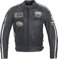 Vyriškas odinis moto švarkas W-TEC Dark Grey Vintage - Dark Grey S