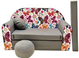 Vaikiška mini sofa Welox, pilka