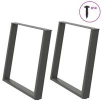 Valgomojo stalo kojelės, u formos, 2 vnt., 90x(72-73)cm