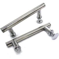 145 mm (14,5 cm) ABS chromo dušo durų rankena, nuo skylės iki skylės (2 vnt.)