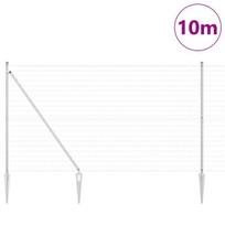 vidaXL Tvora su stulpais Sidabro 1,6 x 10 m Plienas