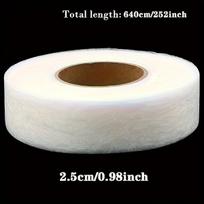 Dvipusė lipni juosta audiniams, 1 vnt baltas 2,5 cm / 0,98 colio ilgio 640 cm / 252 colių)