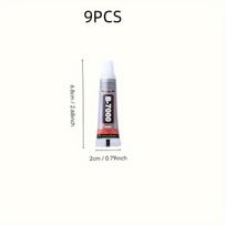 B-7000 daugiafunkciniai vandeniui atsparūs klijai, 3 ml, 9 vnt / plokščias galvos dangtelis