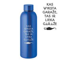 Metalinė termo gertuvė "Lieka garaže" (500ml), Mėlyna