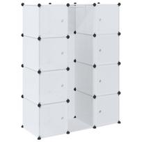 Modulinė spinta, 9 skyrių, balta, 109x36,5x143 cm CFE635612