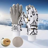 Slidinėjimo pirštinės su grafiti raštu