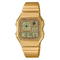 Išmanusis laikrodis Casio A130weg-9aef "vintage" laikrodis - auksinis, unisex