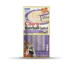Churu Cat Hairball Control Tuna begrūdis, nuo kailio gumulėlių, 56 g x 4