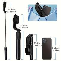 Asmenukių lazda ("Selfie sticks") 360° Sukiojamas Smart Antivibracinis Rankinis Stabilizatorius su Selfie Lazdele
