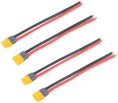 2 poros XT60 moteriškos vyriškos jungties su 150 mm 12AWG silikoninio kabelio korpuso jungtimi, skirta Lipo baterijai FPV Drone