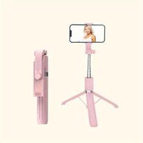 Asmenukių lazda ("Selfie sticks") Belaidis asmenukių laikiklis 360°, Rožinis