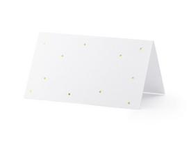 Vardo kortelė Dots, auksinė, 9.5x5.5 cm (1 pak/ 10 vnt)