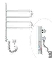 Elektrinė šildoma rankšluosčių kabykla 180° Fluger 2 Chrome 53 W 460x635 mm