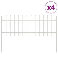 vidaXL Sodo tvora 4 pcs Balta 6,8 x 0,6 m Miltelinis plienas
