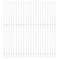 vidaXL Tvorelės stulpas 44 pcs Sidabro 200 cm Plienas