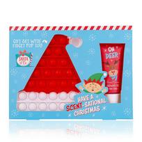 Rinkinys Accentra Kalėdų Senelis ir Co: dušo želė, 60ml + Pop it žaislas