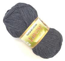 Mezgimo siūlai Lanoso Natural Cotton; spalva tamsiai mėlyna 993L