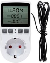 Skaitmeninis termostatinis lizdas, temperatūros reguliatorius 230 V su jutikliu, LCD ekranas, šildymas, vėsinimas, temperatūros jungiklis, skaitmeninis termostato lizdas