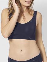 Sloggi lazeriu kirpta minkšta bevielė liemenėlė "Zero Feel Top Navy", XS