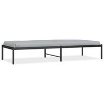 vidaXL Metalinis lovos rėmas, juodos spalvos, 75x190cm