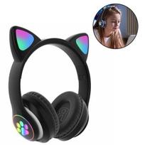 Cat Ears belaidės ausinės, LED šviesos Bluetooth ausinės su mikrofonu