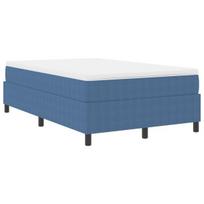 vidaXL Platforminės lovos rėmas Mėlyna 120 x 200 cm Kordūrinis audinys