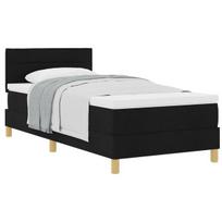 vidaXL Kiemas lova su pagalve su galvūgalio Juoda 90 x 190 cm audinys