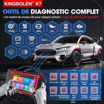 Automobilių diagnostikos lagaminas - KINGBOLEN - K7 - 31 paslaugos - ECU kodavimas - 7 colių LCD ekranas
