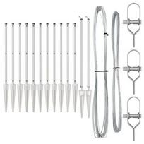 tvoros stulpai su smaigaliais 13 vnt Ø32 mm 60 cm cinkuotas plienas
