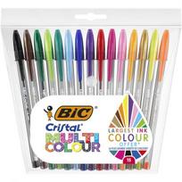 BIC Cristal Multicolor Rašikliai Su Dideliu Antgaliu (1,6 mm) - Assortimentas Spalvų, 15 Vnt. Pakuotė