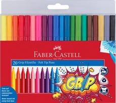 Faber-Castell - Fibre-tip pens Grip Colour Marker set (20 pcs) (155320)