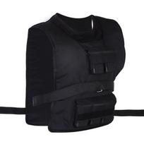 HOMCOM treniruočių liemenė 30 kg svorio liemenė, skirta jėgos treniruotėms, reguliuojama, Oksfordas + geležis, juoda, 36x52cm