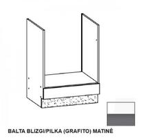 Pastatoma spintelė orkaitei Modena MD17, 60 cm, balta/pilka