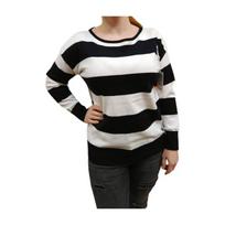 Megztinis moterims, baltas/juodas, L/XL