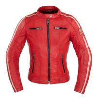 Moteriškas odinis švarkas W-TEC Umana - Red XXL