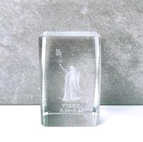 Stiklinis kubas zodiako ženklas Mergelė, 4x4 H6cm