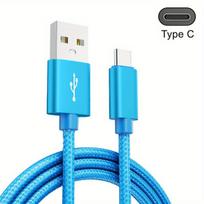 USB C įkrovimo laidas telefonams, Mėlyna