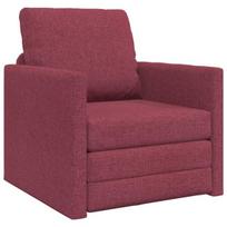 Grindų Sofa-Lovas 2-in-1 Vyno Raudona 74x77x81 cm Audinys