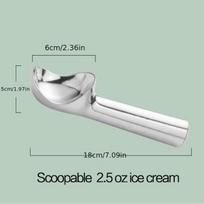 Nerūdijančio plieno ledų samtelis su svirtimi, 2,5 oz