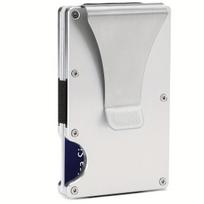 Metalinė RFID blokuojanti piniginė vyrams,  Sidabrinis
