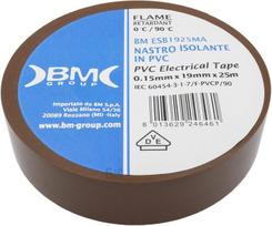 Elektros izoliacinė juosta ruda 19 mm x 25 m x 0,15 mm Irox Bm Esb1925mak05 Pvc savaime užgęstanti Iec Rohs elektrai laidūs klijai 19 x 25 mm/m